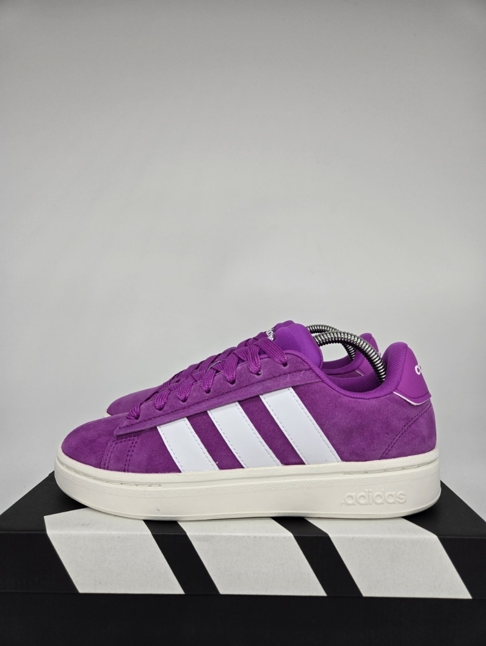 adidas Women's Grand Court Alpha JH7231 Purple Burst White Shoes Size 6